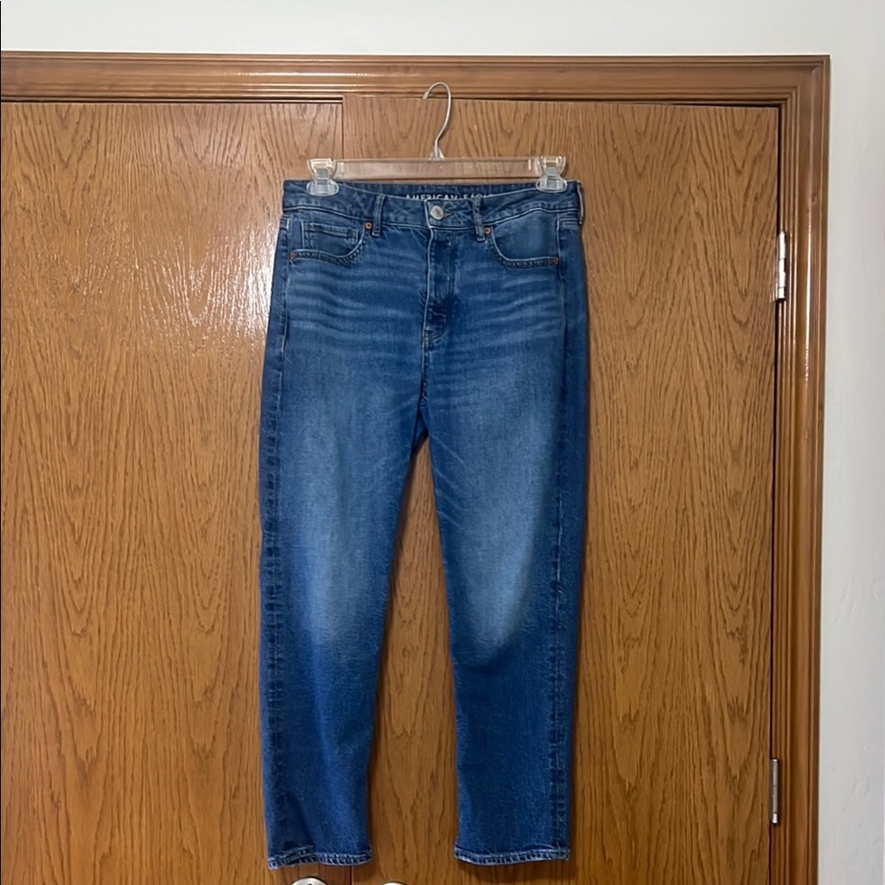 American Eagle Outfitters Women's Tomgirl button fly High Rise Blue Jeans